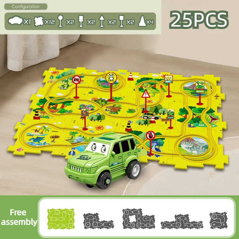 Custom Creativ™ Puzzle Track Car Set