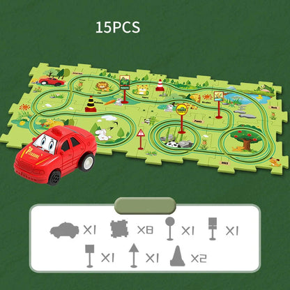 Custom Creativ™ Puzzle Track Car Set