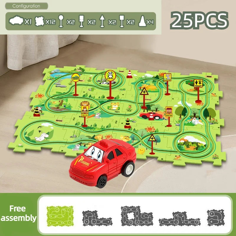 Custom Creativ™ Puzzle Track Car Set