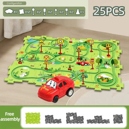 Custom Creativ™ Puzzle Track Car Set