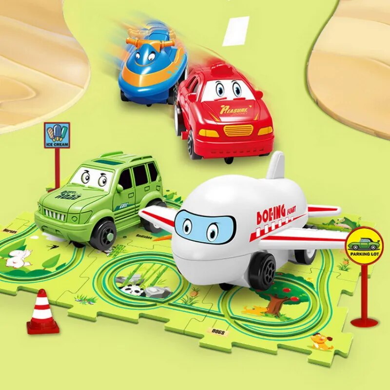 Custom Creativ™ Puzzle Track Car Set