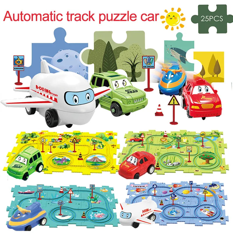 Custom Creativ Puzzle Track Car Set