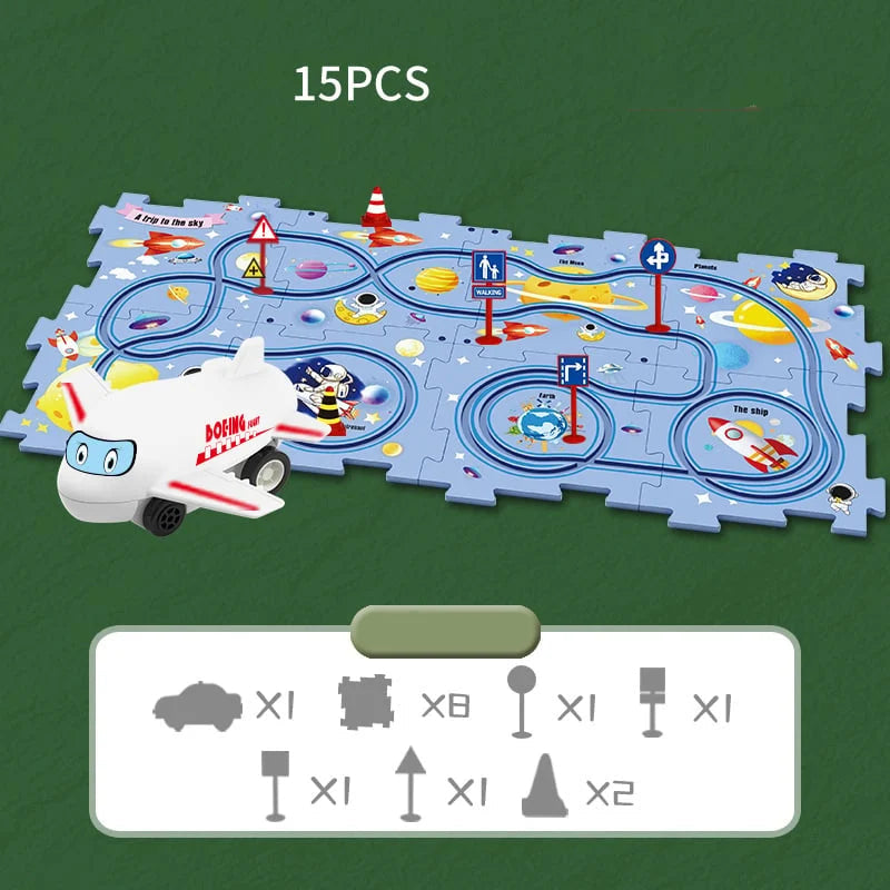 Custom Creativ™ Puzzle Track Car Set