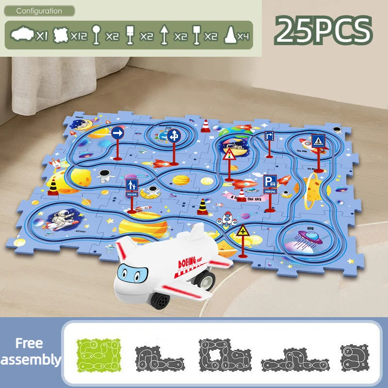 Custom Creativ™ Puzzle Track Car Set